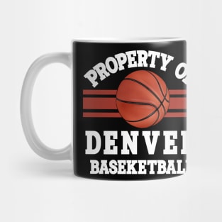 Proud Name Denver Graphic Property Vintage Basketball Mug